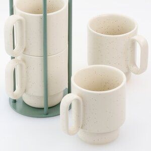 Stackable Mugs with Stand Rack